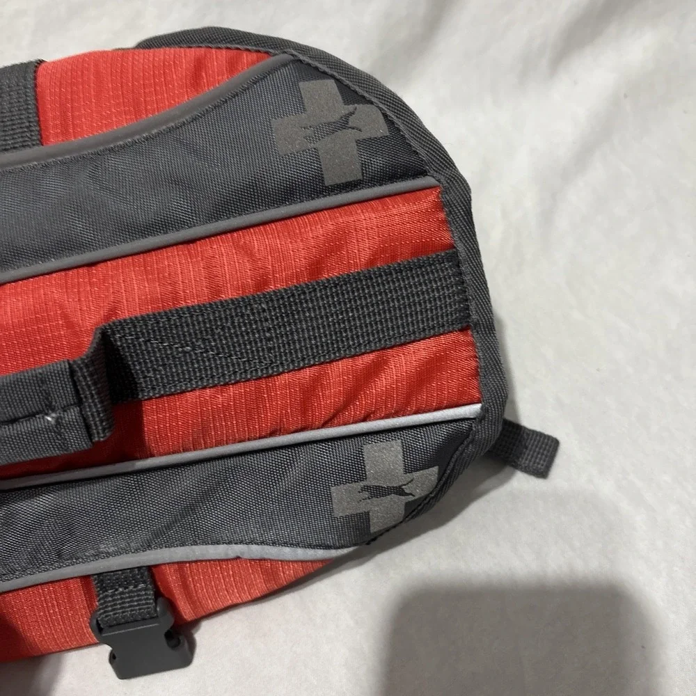 Dog‎ Life Jacket Size Small Orange/Grey Swimming Boating Water Floatation Aid